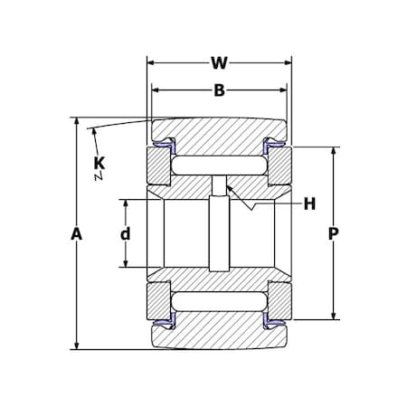 Carter Bearings 1.625", Needle Yoke Roller, Stainless Steel, Crown, Sealed CSY-52-S